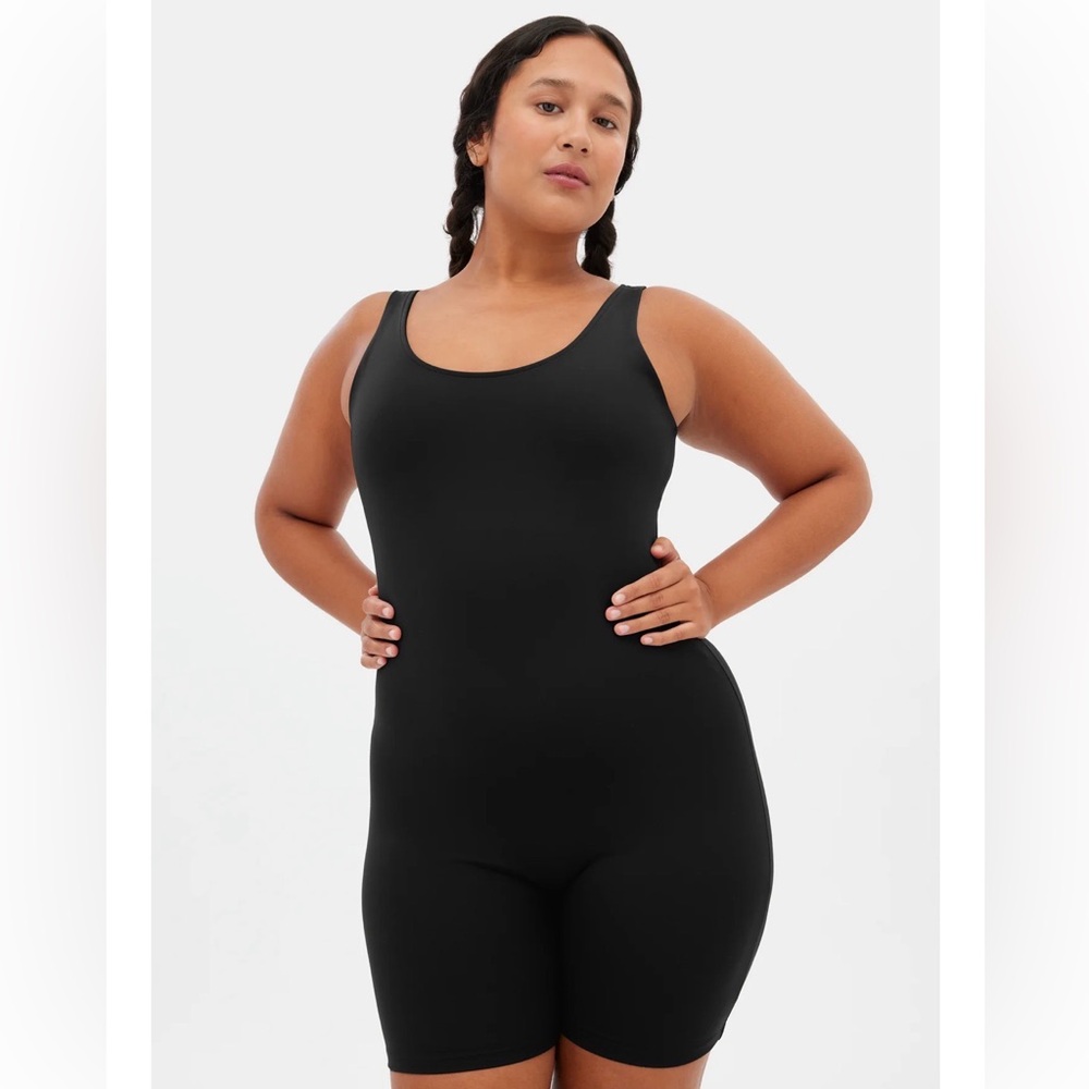 Girlfriend Collective Navy Bike Unitard